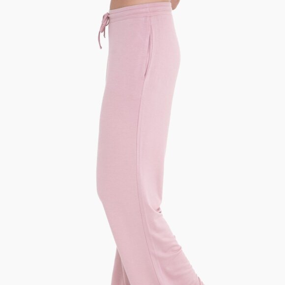 Mid-Rise Pink Lounge Terry Pant - Mono B - Picture 2 of 4